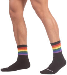 Barcode Berlin Half Socks színes zokni fekete részletekkel