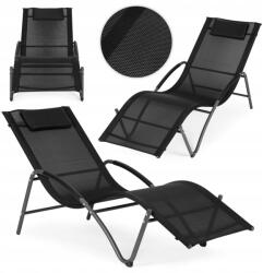 Multi Garden Kerti napozóágy fejtámla acél szerkezet fekete MultiGarden (LG033 GREY-BLACK)