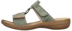 RIEKER Papuci dama, verde, casual, piele ecologica, cu talpa joasa, Rieker 60881-52-Verde (Marime: 36) (60881-52-Verde-36)