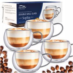 Duplafalú Termikus Kávéspohár 4 db x 270ml (AL-SF270_2pk)
