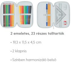Herlitz 2 emeletes Herlitz tolltartó, Fekete sárkány (23 részes töltött) (H_2020_50026074_fs)