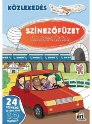 JIRI MODELS Kifestő A/4, matricákkal, 24 oldal, Közlekedés (JRM-8271-5) - officetrade