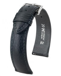 Hirsch Camelgrain Fekete óraszíj - 19mm / L -120/80mm