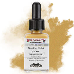 Schmincke AERO COLOR Professional akriltinta, 28 ml - 915, AERO METALLIC brilliant gold