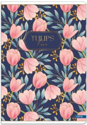 Lastva Füzet, LASTVA Tulips Love-K, A5, 52 lapos, kockás (FLTLKA552K)