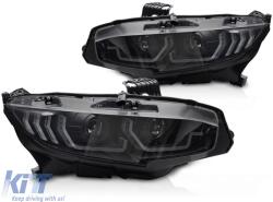  FULL LED fényszórók fekete HONDA CIVIC X 16-21 (TTHH6029345)