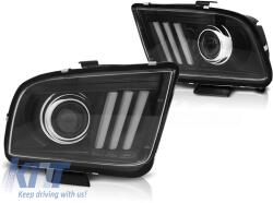  Ford Mustang 98-04 Angel Eyes Fényszóró Fekete (tthf6027877)
