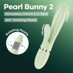 Satisfyer Vibrator Rabbit Satisfyer Pearl Bunny 2, Perle Rotative 360°, 12 Vibratii, 12 Rotatii, USB, 21.5 cm Vibrator