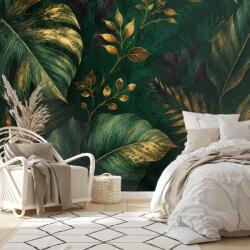 Dovido Tapet frunze tropicale aurii de lux - 539x363