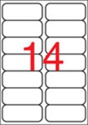 APLI Etikett, 99, 1x38, 1 mm, poliészter, kerekített sarkú, APLI, átlátszó, 140 etikett/csomag