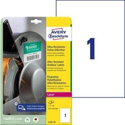 Avery-Zweckform Etikett, univerzális, 210x297 mm, extra erős, polietilén, AVERY ZWECKFORM, 10 etikett/csomag