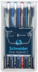 Schneider Rollertoll készlet, 0, 3 mm, SCHNEIDER ˝One Hybrid C˝, 4 szín