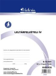 Victoria Paper Nyomtatvány, leltárfelvételi ív, 50x3, A4, VICTORIA PAPER, ˝B. 14-30˝, 10 tömb/csomag