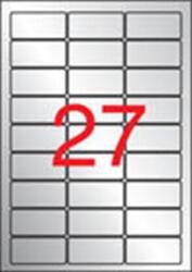 APLI Etikett, 63, 5x29, 6 mm, poliészter, időjárásálló, kerekített sarkú, APLI, ezüst, 540 etikett/csomag