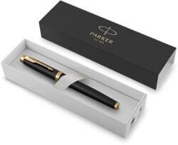 Parker Töltőtoll, arany színű klip, cizellált fekete tolltest, PARKER ˝Royal IM Premium˝