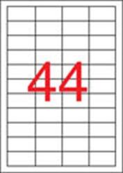 APLI Etikett, 48, 5x25, 4 mm, poliészter, időjárásálló, matt, APLI, áttetsző, 880 etikett/csomag