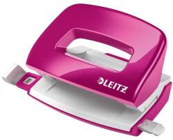 Leitz Lyukasztó, kétlyukú, 10 lap, fém, mini, LEITZ ˝Nexxt Wow˝, rózsaszín