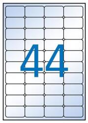 APLI Etikett, 48, 5x25, 4 mm, poliészter, kerekített sarkú, APLI, átlátszó, 440 etikett/csomag