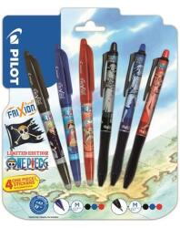 Pilot Rollertoll készlet, 0, 35 mm, nyomógombos, PILOT ˝Frixion Ball˝/˝Frixion Ball Plus˝, 3különböző szín+One Piece matrica