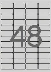 APLI Etikett, 45, 7x21, 2 mm, poliészter, időjárásálló, kerekített sarkú, APLI, ezüst, 4800 etikett/csomag