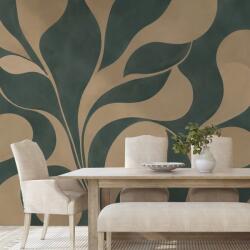 Dovido Tapet frunze bej abstracte pe verde - 245x165