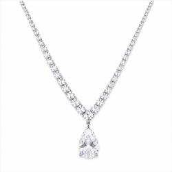 Borealy Colier Tennis Luxury cu Pandantiv Pear Cut , Eleganta Atemporala (BIJ117)