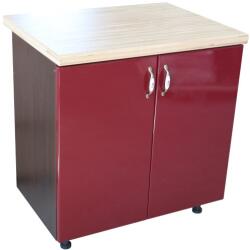 Spectral Mobila Masca pentru chiuveta cu 2 usi 80 cm Zebra, wenge/MDF Rosu, cu blat Artar, 80 x 85 x 60 cm