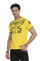 CIPO&BAXX Cipo & Baxx Divatos Férfi Póló Ct520 Yellow