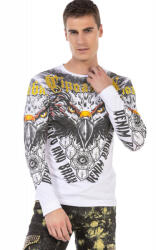 CIPO&BAXX Férfi Hosszú Ujjú Póló Cl488 White