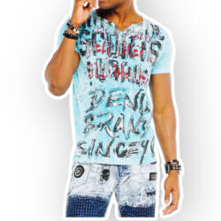 CIPO&BAXX Cipo & Baxx Divatos Férfi Póló Ct514babyblue (ct514babyblue_xl)
