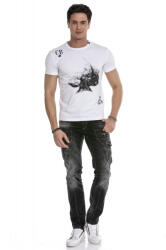 CIPO&BAXX Cipo & Baxx Divatos Férfi Póló Ct645 White