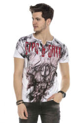 CIPO&BAXX Divatos Férfi Póló Ct559white