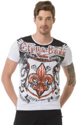 CIPO&BAXX Cipo & Baxx Divatos Férfi Póló Ct691white (ct691_white_m)