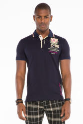 CIPO&BAXX Cipo & Baxx Divatos Férfi Póló Ct475 Navy Blue (ct475navyblue_s)