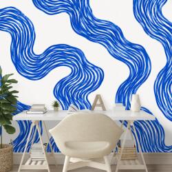 Dovido Tapet linii ondulate albastre moderne - 539x363
