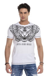 CIPO&BAXX Cipo & Baxx Divatos Férfi Póló Ct644 White (ct644white_m)