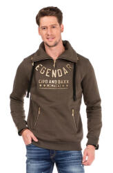 CIPO&BAXX Cipo & Baxx Divatos Férfi Kapucnis Pulóver Cl324 Khaki (cl324_khaki_s)