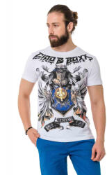 CIPO&BAXX Cipo & Baxx Divatos Férfi Póló Ct743 White (ct743_white_s)