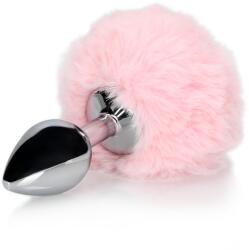 Ouch! by Shots Bunny Tail with Metal Butt Plug - Pink