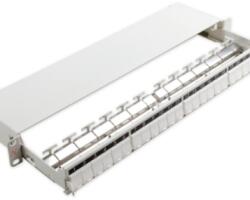 Nexans Patch Panel neechipat | Modular Sliding | Cat 5, 6, 6A, 7, 7A | Cupru | 24 | Snap-in | LANmark | Alb (N521.663)