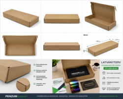  P-Box hullámkarton csomagküldő doboz 280x110x30 mm