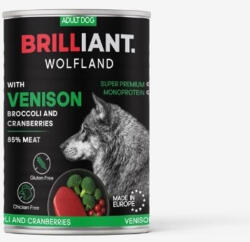 Brilliant Wolfland Venison, broccoli & cranberries Monoprotein 400 g