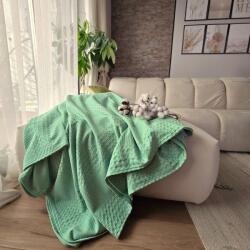 Kotonia Home Cuvertura Kotonia Home - Waffle, 220x240 cm, 100% bumbac - verde fistic (004725)