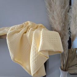 Kotonia Home Cuvertura Kotonia Home - Waffle, 220x240 cm, 100% bumbac - galben pai (004723)