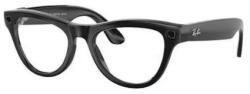 Ray-Ban Meta Skyler Gen1 ochelari smart cu AI, 52-20, Lentile 2F Clear/Cerulean Blue, Negru lucios (601MF52)