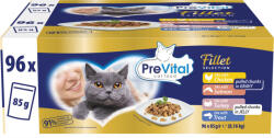 PreVital macska tasak MP vegyes szárnyas&halas filé válogatás 96x85g