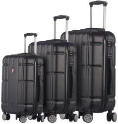 TUCCI DISEGNO Utazótáska készlet TUCCI Massa T-0279/3 ABS - fekete (RB-T-0279/3_BLACK)