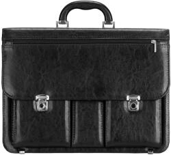 REAbags Aktovka REAbags 8001/2-TR - černá/nikl 19 l (RB-8001/2-TR_BLACK_N)
