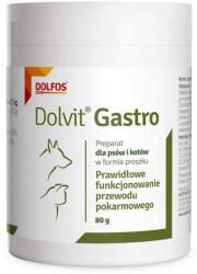 DOLFOS Supliment digestiv pudră pentru câini și pisici cu sensibilitate intestinală DOLFOS Dolvit Gastro 80 g cu acid butiric și inulină