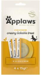 Applaws Hrană complementară pentru pisici, multipack 4 x 15 g, gustări cremoase cu pui